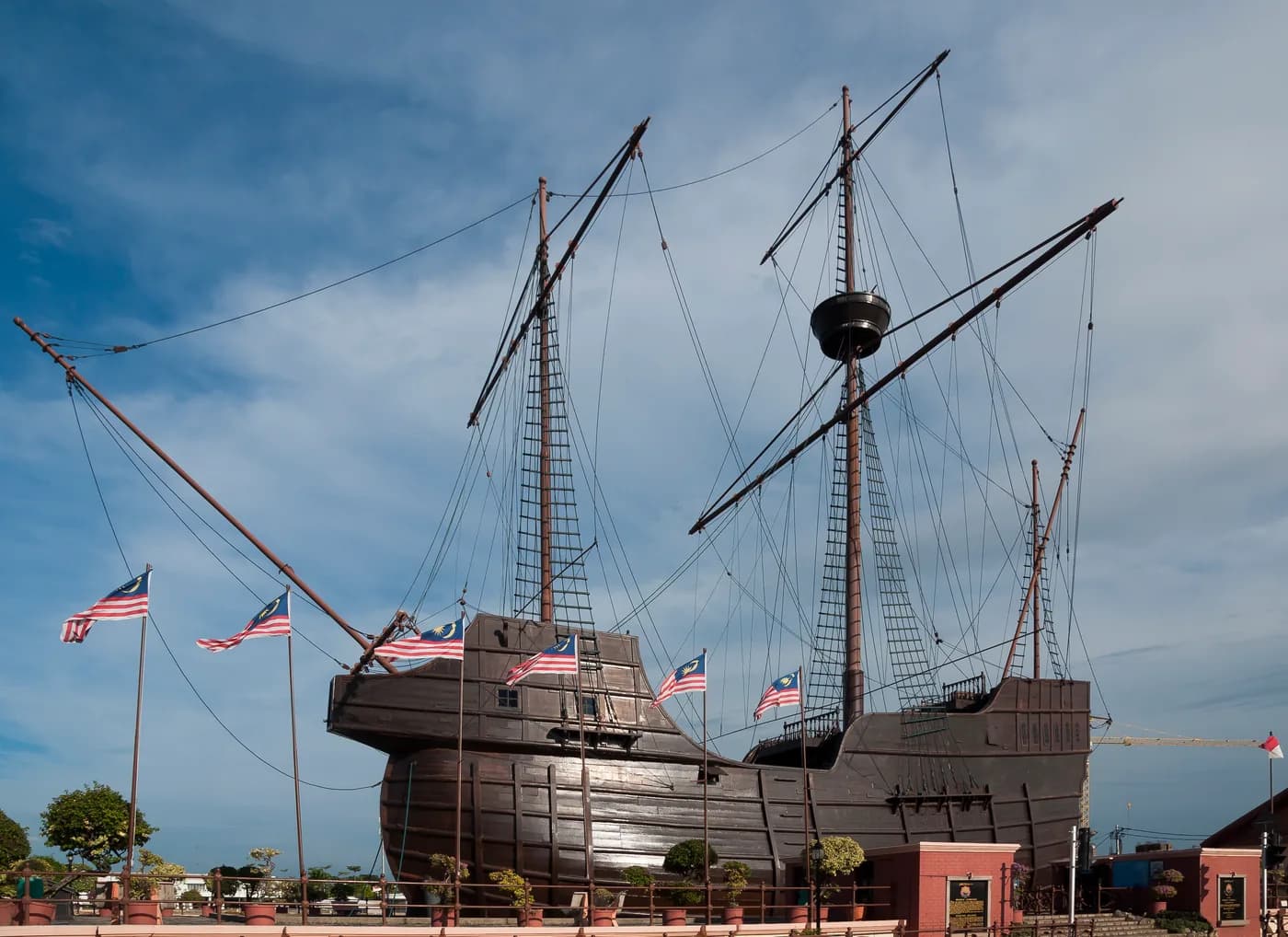 The ship-shaped Muzium Samudera building in Bandar Hilir, Melaka